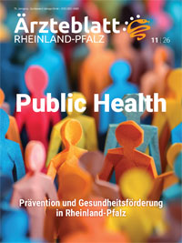 Titelbild der Ausgabe November 2026 des Ärzteblattes Rheinland-Pfalz